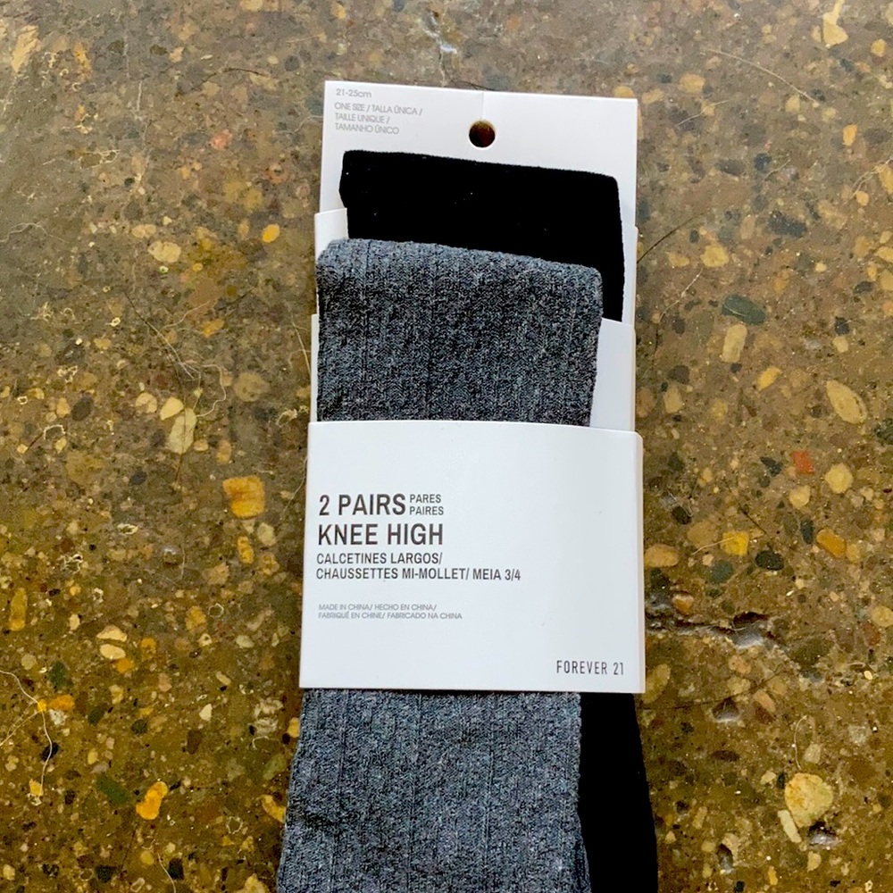 Forever 21 Twin Pack Knee High Socks